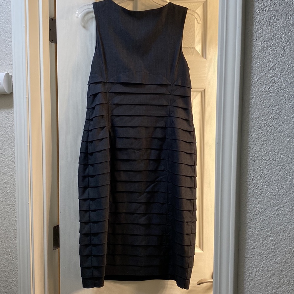 Ellen Tracy dark gray paneled dress - Picture 5 of 9